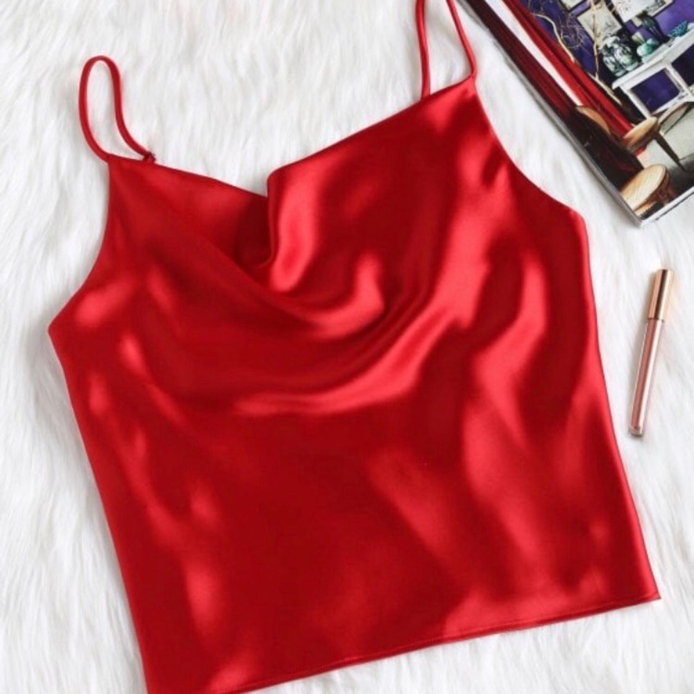 Zaful - satin fancy tank